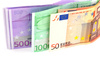 euro banknotes - photo/picture definition - euro banknotes word and phrase image