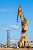dockyard crane - photo/picture definition - dockyard crane word and phrase image